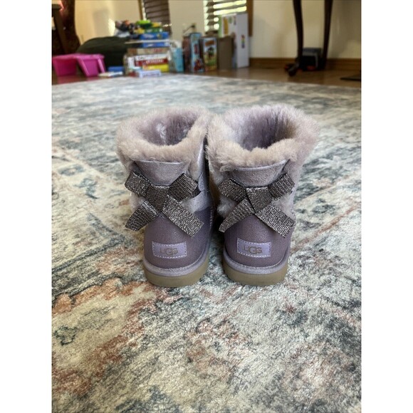 Ugg Shoes - Women’s UGG Boots Sz 6 CLASSIC SHORT BAILEY BOW II GLITZ SHADE SHEARLING BOOT